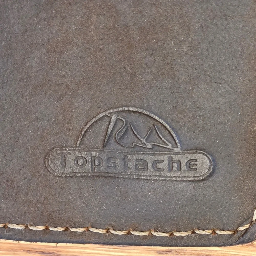 Topstache Leather Phone Holster Belt Pouch Card Holder Dark Brown Rugged EDC